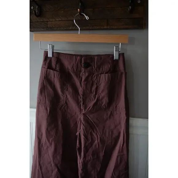 Anthropologie The Colette Cropped Wide-Leg Pants Magic Fabric 25
